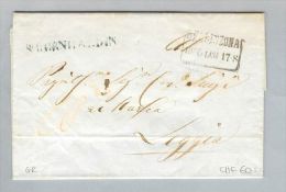 Heimat GR S.Bernhardin 1856-08-17 Lang-O Brief O.M.>Leggia - Briefe U. Dokumente