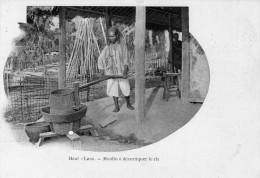 LAOS (ASIE - TONKIN  - Indochine - Viet-Nam - CHINE)  :  Haut-Laos Moulin à Décortiquer Le Riz - Laos