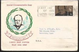 E)1965 UNITED STATES, SPECIAL COMMEMORATIVE ISSUE WESTMINSTER, SIR WINSTON CHURCHILL, QUEEN ELIZABETH II,INTERNAL USAGE, - Autres & Non Classés