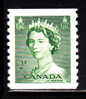 Canada MH Scott #331 2c Queen Elizabeth II, Karsh Portrait Coil - Coil Stamps