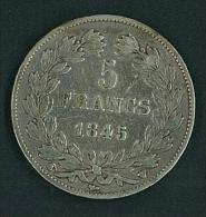 MONETA FRANCESE - ANNO 1845 - BB/SPL - 5 FRANCS - REPUBLIQUE FRANCAISE -LOUIS PHILIPPE I - ROI DES FRANCAIS - ARGENTO - - 5 Francs