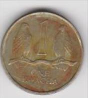 ZAMBIA  1 KWACHA  ANNO 1980 - Sambia