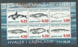 Groenland BF N° 10 XX Mammifères Marins,  Le Bloc Sans Charnière, TB. - Blocs