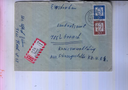 7861 HASEL, POSTGESCHICHTE, Einschreib-Brief 1963, R-Zettel Noch Ohne PLZ - Loerrach