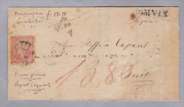 Heimat GR SOMVIX 1866-02-16 Lang-Stempel NN-Brief über Thusis Nach Breil - Lettres & Documents