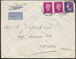 E)1947 NETHERLANDS, QUEENS, ROYALTY, CIRCULATED COVER TO CANADA - Covers & Documents
