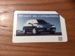 Télécarte Magnétique ITALIE SIP "PEUGEOT 306 L´ANTAGONISTA" 10 000 Lire - Publiques Publicitaires