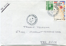 NOUVELLE-CALEDONIE LETTRE PAR AVION DEPART YATE 6-7-1990 POUR LA FRANCE - Storia Postale