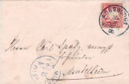 Bayern Wappen 10 Pfennig EF Brief AUSSBURGH I. - 30.07.00 - Cartas & Documentos