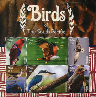 Palau 2015 MNH Birds South Pacific 6v M/S Parrots Birds Of Prey Tern Kingfisher - Sin Clasificación