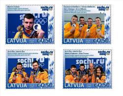 Latvia 2014 SILVER / BRONZE Medalists In OLIMPIC GAMES RUSSIA Sochi 4 DIFF MNH - Winter 2014: Sochi