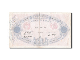 Billet, France, 500 Francs, 1888, 1927-03-10, TB, KM:66k - 500 F 1888-1940 ''Bleu Et Rose''