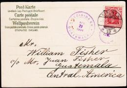 1904. 10Pf. Germania BERLIN S.W. 1 4 04. To Guatemala, Central America. RECIBIDA EN GUA... (Michel: 71) - JF182039 - Sonstige & Ohne Zuordnung