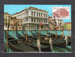 Carte Maximum De 1975 " PALAIS PESARO VENISE ". N° COB 1759  N° YT 1753. Parfait état. CM - 1971-1980