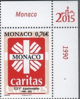MONACO 2015 - N° 2971 -.25 ANS DE CARITAS MONACO  - NEUF ** /G20 - Nuevos