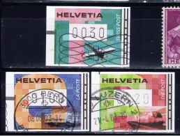 CH+ Schweiz 2001 Mi 11-12 14 Automatenmarken Transport - Automatic Stamps
