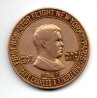 Belle Médaille De Charles Lindbergh 1927 - Otros & Sin Clasificación