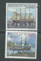 Groenland N° 306 / 07  XX " Norden '98" Navigation; Grands Voiliers à Vapeur , Les 2 Valeurs Sans Charnière, TB. - Unused Stamps