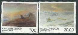 Groenland N° 316 / 17 XX  Hommage Au Peintre Peter Rosing, Les 2 Valeurs Sans Charnière, TB. - Unused Stamps