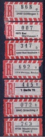 D+ Deutschland 1986 Mi Xx Reco-Zettel Bad Nauheim, Bad Oeynhausen, Berlin, Göttingen, Neukirchen, Straubing, Wernau - R- & V- Labels