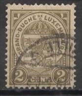 LUXEMBOURG 1907 Arms -  2c. - Brown  FU - 1907-24 Wapenschild