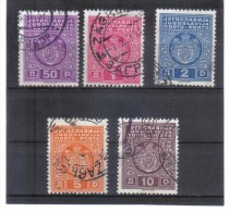 OPK274 JUGOSLAWIEN PORTO 1931 MICHL NR. 64/68 I Mit STECHERZEICHEN Used / Gestempelt - Postage Due