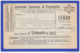 1943, LISBOA . PORTUGAL - ASSOCIAÇÃO LISBONENSE DE PROPRIETÁRIOS - Portugal