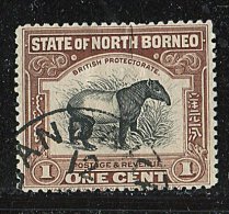 (cl. 3 - P.42) Bornéo Du Nord Ob N° 131 (ref. Michel Au Dos) - Tapir - - North Borneo (...-1963)