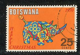 (cl. 3 - P.42)  Botswana Ob N° 222 (ref. Michel Au Dos) - Noël. Rhinocéros En Peluche - - Botswana (1966-...)