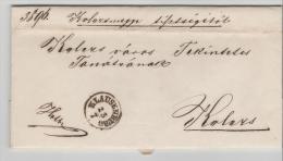 Rum008 /- RUMÄNIEN - Klausenburg 1864, Dienstbrief Nach Kolos - 1858-1880 Moldavia & Principality
