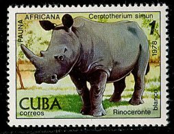 (cl. 3 - P.44) Cuba** N° 2081 (ref. Michel Au Dos) - Rhinocéros Blanc - Ongebruikt