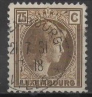 LUXEMBOURG 1926 Grand Duchess Charlotte - 75c. - Brown FU - 1926-39 Charlotte De Profil à Droite