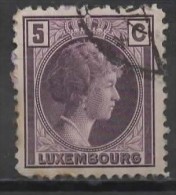 LUXEMBOURG 1926 Grand Duchess Charlotte - 5c. - Mauve  FU SOME PAPER ATTACHED - 1926-39 Charlotte Rechterzijde