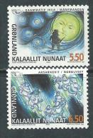 Groenland N°  390 / 91  XX  Norden : La Mythologie Nordique, Les 2 Valeurs Sans Charnière, TB - Unused Stamps