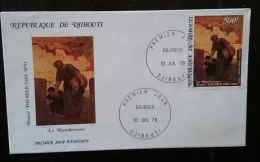 DJIBOUTI Peinture, Beaux Arts, DAUMIER LA BLANCHISSEUSE Yvert  N° Pa 33 FDC, ENVELOPPE 1er Jour - Sonstige & Ohne Zuordnung