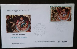 GABON Peinture, Beaux Arts, Yvert  N° PA 68 FDC, ENVELOPPE 1er Jour  (JUAN MATES) - Andere & Zonder Classificatie