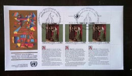 NATIONS UNIES, PEINTURE, VAN EYCK. Fdc , Enveloppe Premier Jour. 20/01/1992 - Andere & Zonder Classificatie