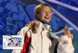 Spain 2014 - XXII Olimpics Winter Games Sochi 2014 Gold Medals Special Maxicard - Darya Domracheva - Winter 2014: Sochi