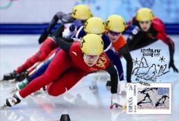 Spain 2014 - XXII Olimpics Winter Games Sochi 2014 Gold Medals Special Maxicard - Yang Zhou - Winter 2014: Sotschi