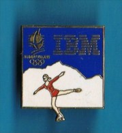 PIN´S //  ** J O ALBERTVILLE 92 ** IBM ** PATINAGE ARTISTIQUE ** - Computers