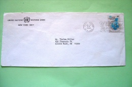 United Nations (New York) 1982 Cover To USA - Peace Justice Security - Disarmament Slogan - Brieven En Documenten