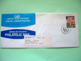 United Nations (New York) 1983 FDC Cover To USA - Human Rights - Lettres & Documents