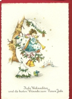 PAD-19 Ange Jouant De La Trompette Joyeux Noël Et Bonne Année,  Oiseau, Pives Cloches . Circulé En 1961 - Altri & Non Classificati