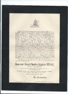 Annonce/ Henri Charles Auguste HESSE/Magistrat/Rue Des Augustins/Amiens/1894   FPD31 - Esquela