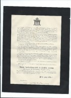 Annonce/Caroline Louise Adéle De Calonne D'Avesne Marquise De GalardTerraube/Chateau De Terraube/Gers/78ans /1893 FPD40 - Obituary Notices