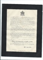 Annonce/Caroline Louise Adéle De Calonne D'Avesne Marquise De GalardTerraube/Chateau De Terraube/Gers/78ans /1893 FPD40 - Todesanzeige