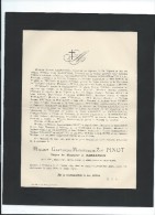 Annonce/Gasparine Margueritte Zoé PINOT/87 Ans /Bruxelles /Abbeville/1895  FPD48 - Overlijden