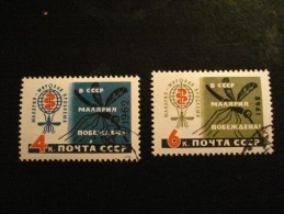 URSS - Année 1962 - Eradication Du Paludisme - Y.T. 2519-2519A - Oblitérés - Used - Usati