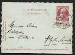 Entier Carte-lettre 10c Grosse Barbe Obl. Sc HAECHT Vers St Gilles 1910 (685) - Cartes-lettres