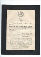 Annonce/Anna Marie Antoinette Danzel D' Aumont /Religieuse Du Sacré Coeur De Jésus/25 Ans /Beauvais /1893  FPD57 - Décès